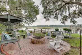 Secluded Riverfront Home with Dock Under Mossy Oaks